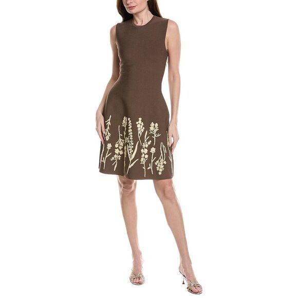 Lela Rose WomensPenelope Dress Brown